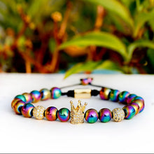 Load image into Gallery viewer, 🌈Colorful Rainbow Hematite Crown Bracelet (various colors/styles)
